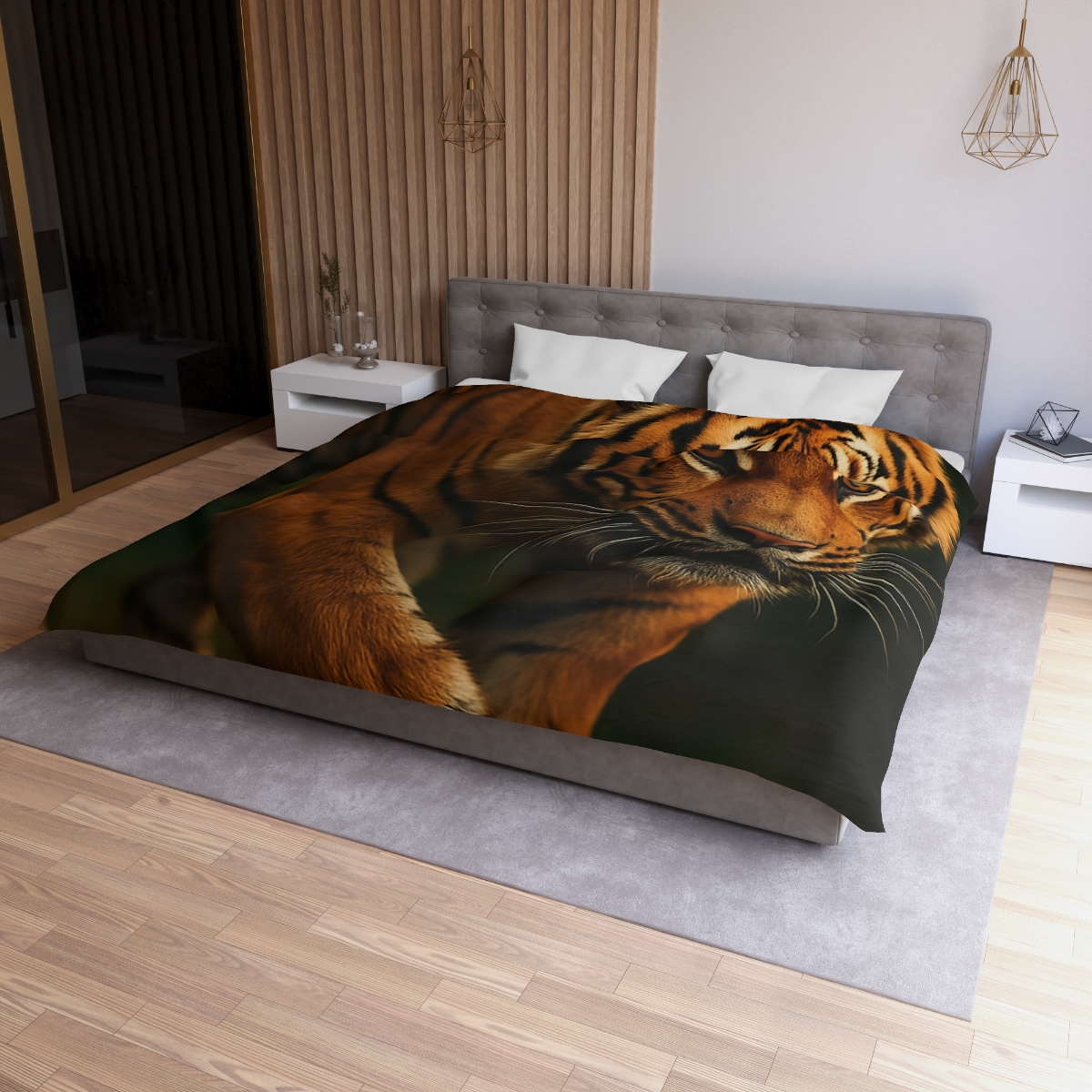 Forest Stalker Bengal Tiger unique patterned duvets