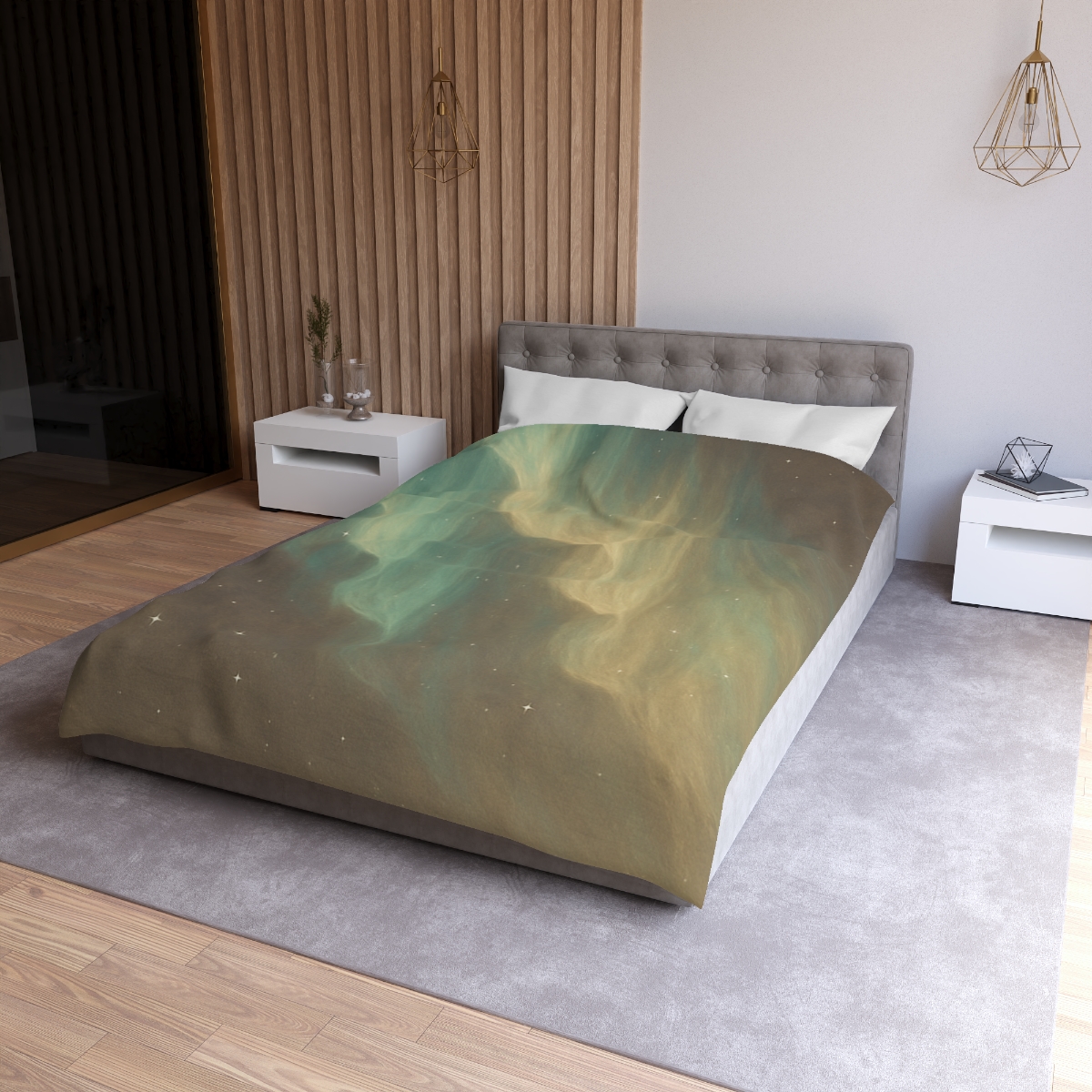 Auroral Dust Cascade unique patterned duvets