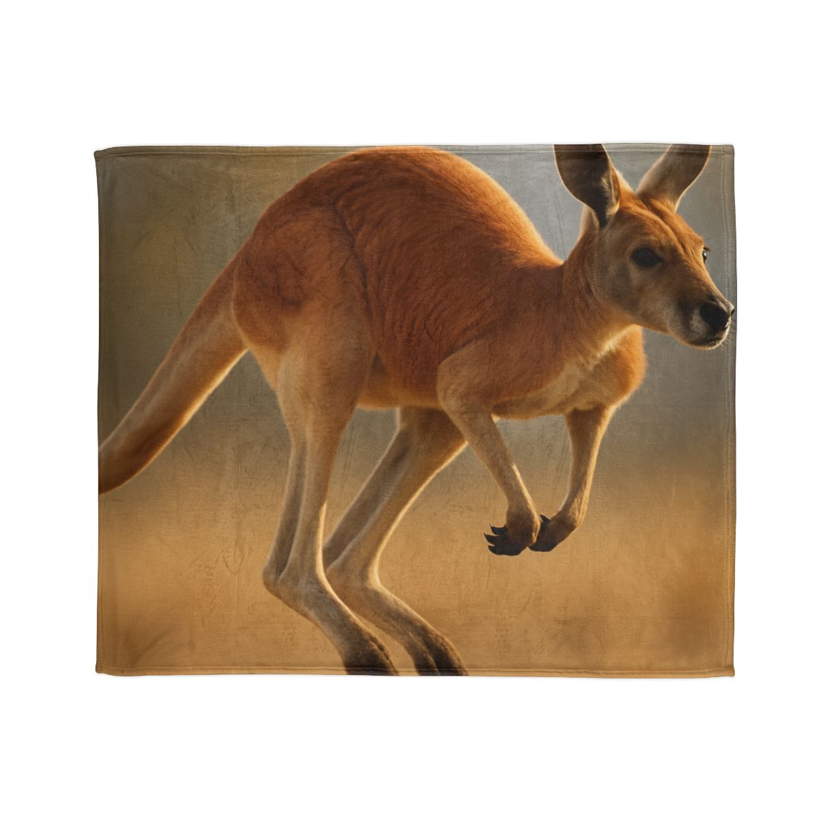 Ember Hop Red Kangaroo designer printed blankets