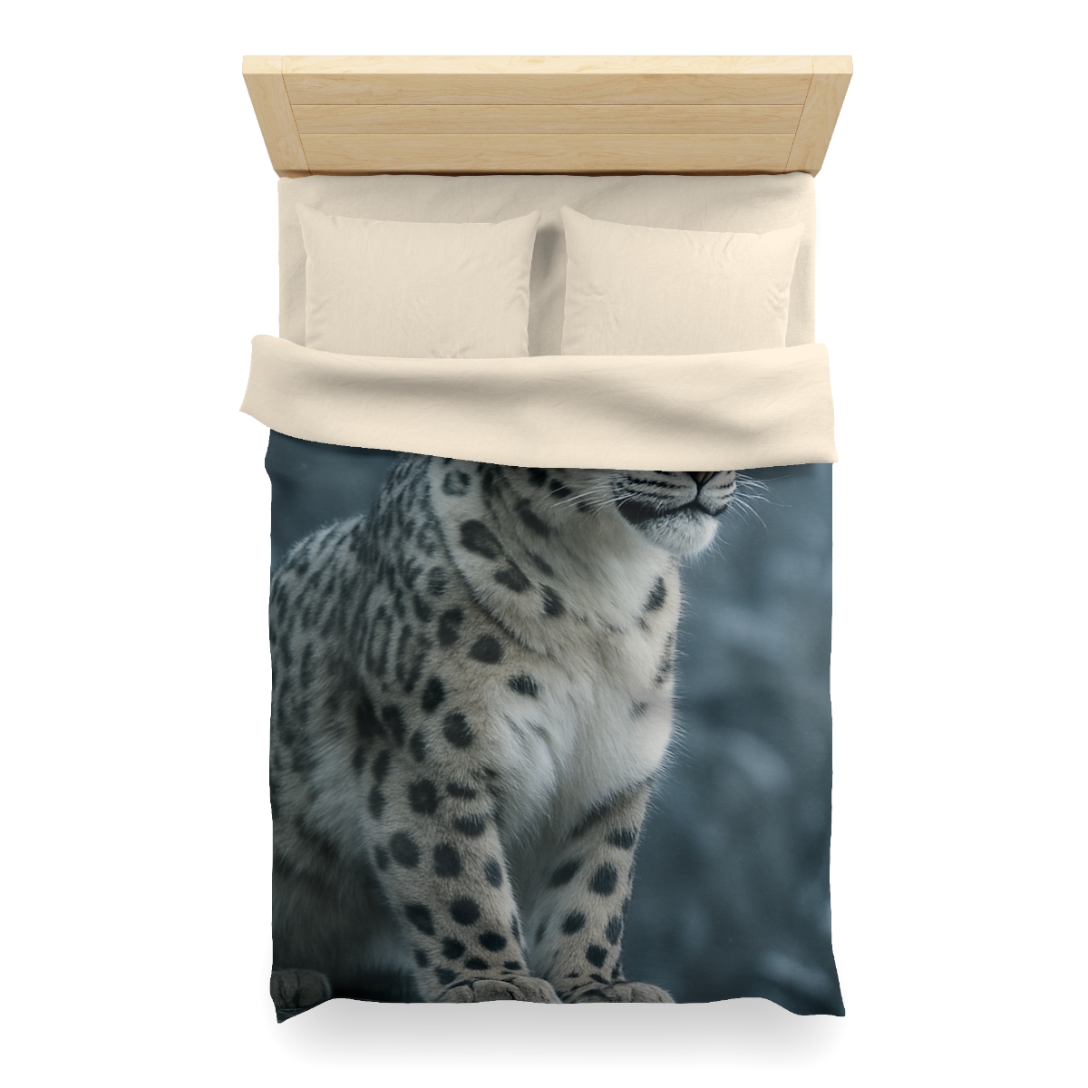 Crest Of Silence Snow Leopard custom duvets