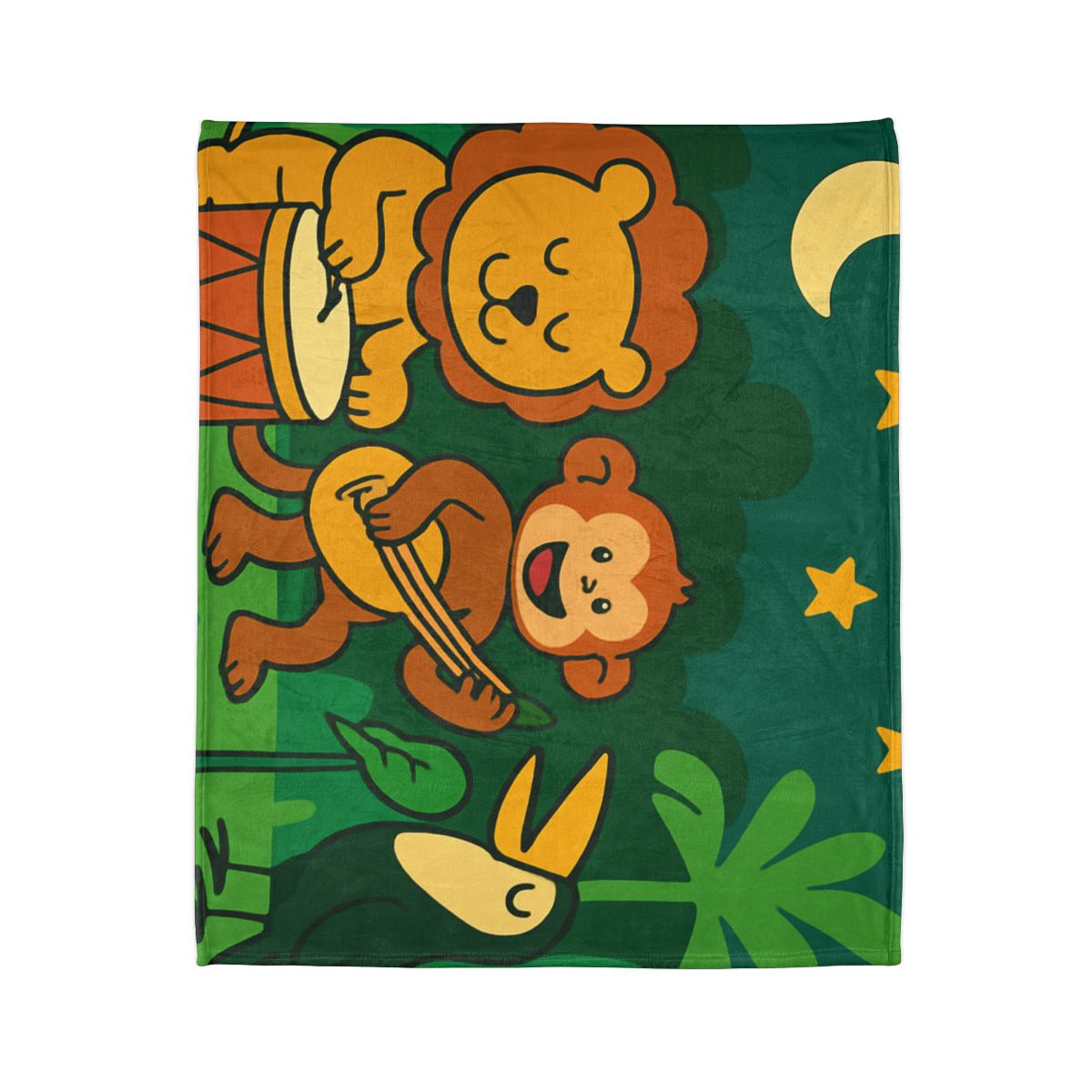 Moonlight Jungle Orchestra trendy patterned blankets