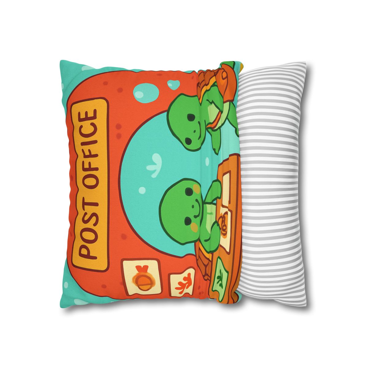 Coral Reef Post Office Run By Sea Turtles soft cotton pillow cases