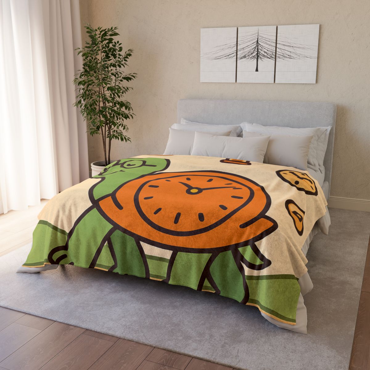 Time Turtle Journey soft fleece blankets
