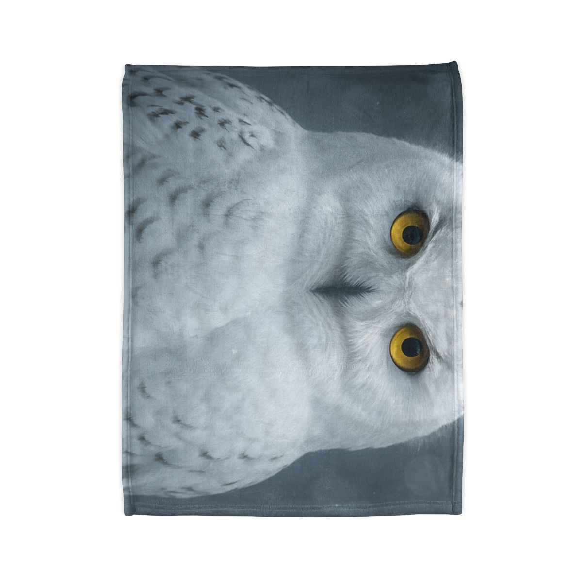 Midnight Watch Snowy Owl personalized cozy blankets