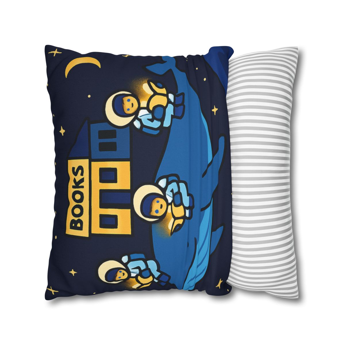 Starlight Library On A Floating Whale custom pillow cases