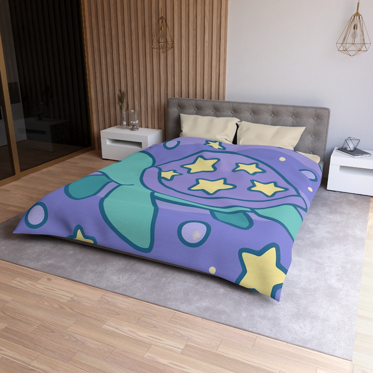 Nebula Ocean Turtle unique patterned duvets