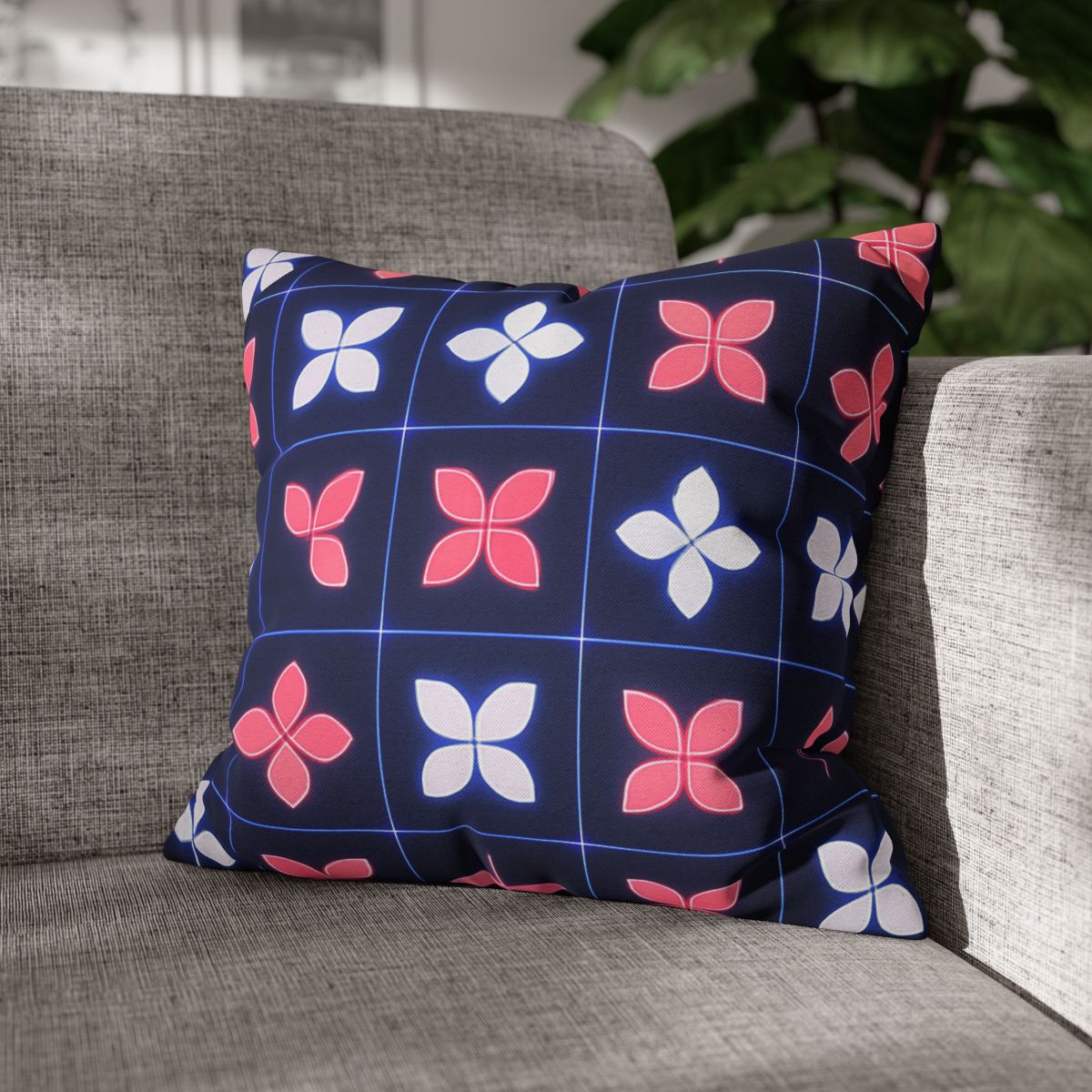 Quantum Blossom Grid custom pillow cases