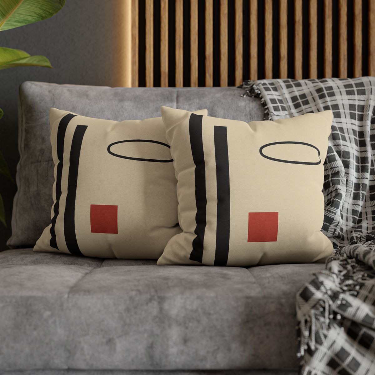 Aligned Posts With Floating Oval personalized pillow covers