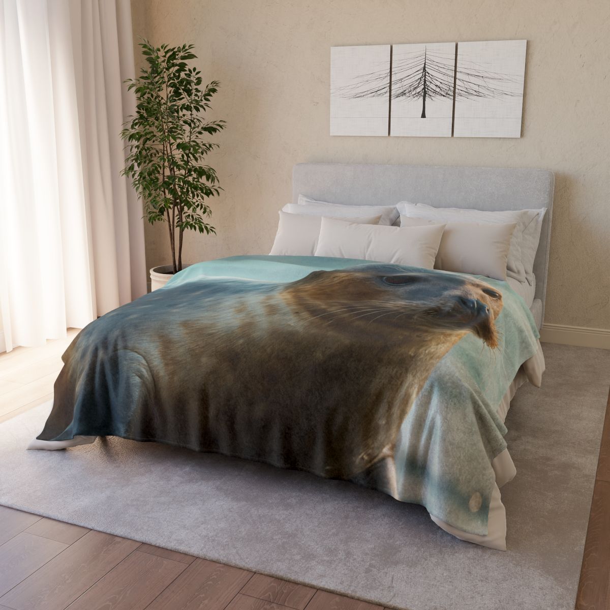 Harbor Sentinel Seal personalized cozy blankets