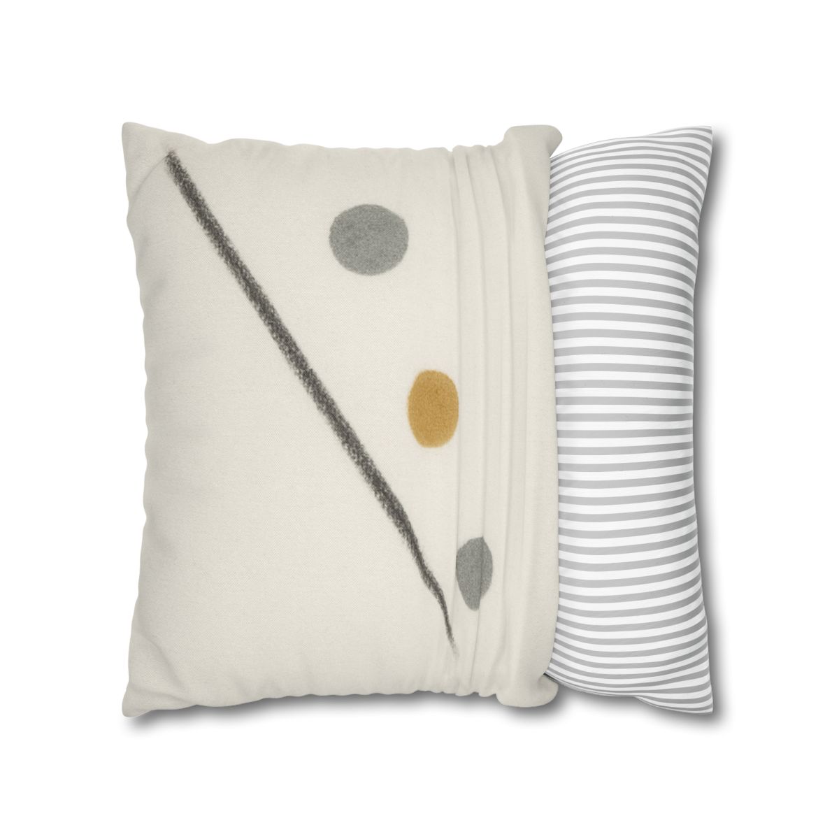 Diagonal Line And Triple Circles designer print pillow cases