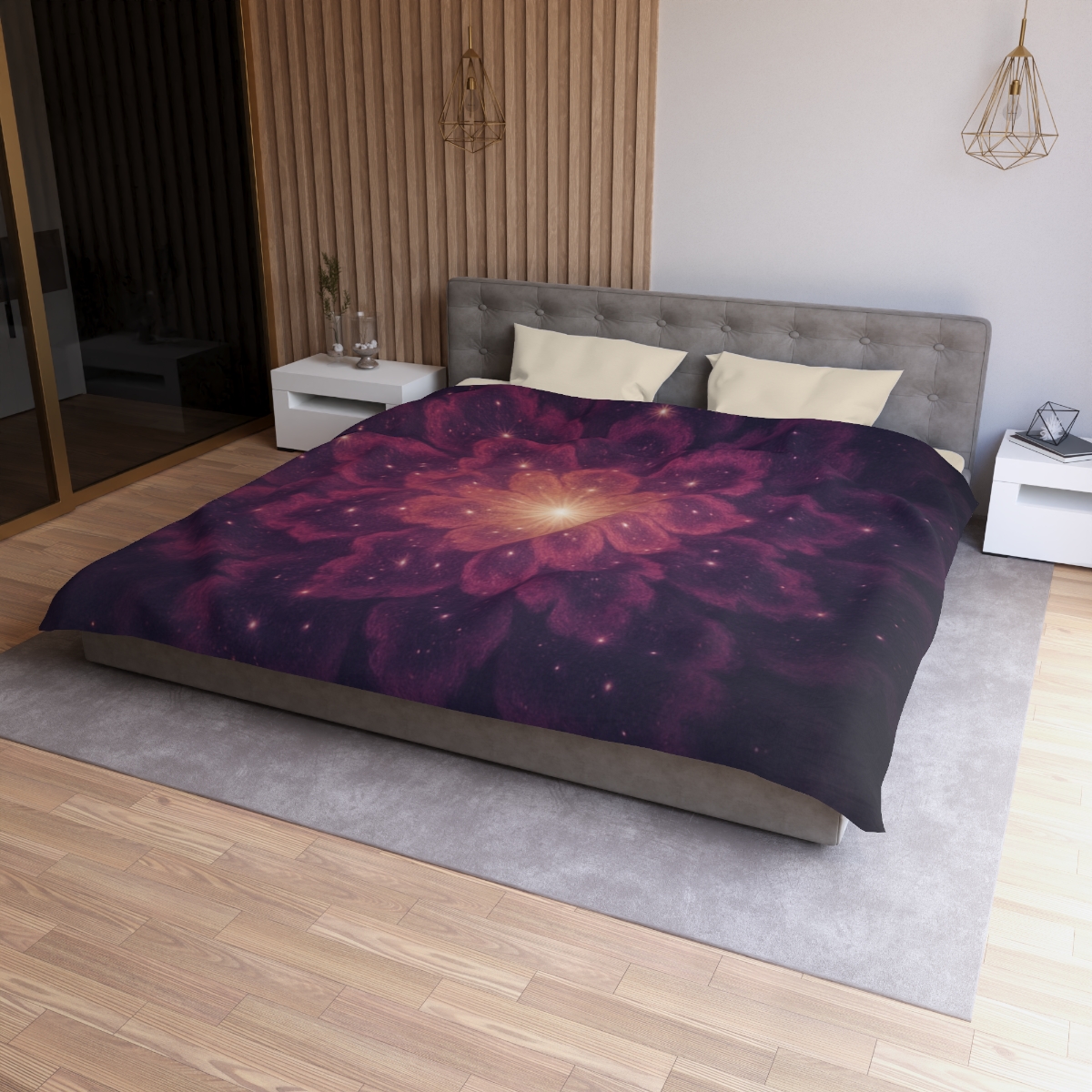 Starburst Fractal Bloom duvets for gifts