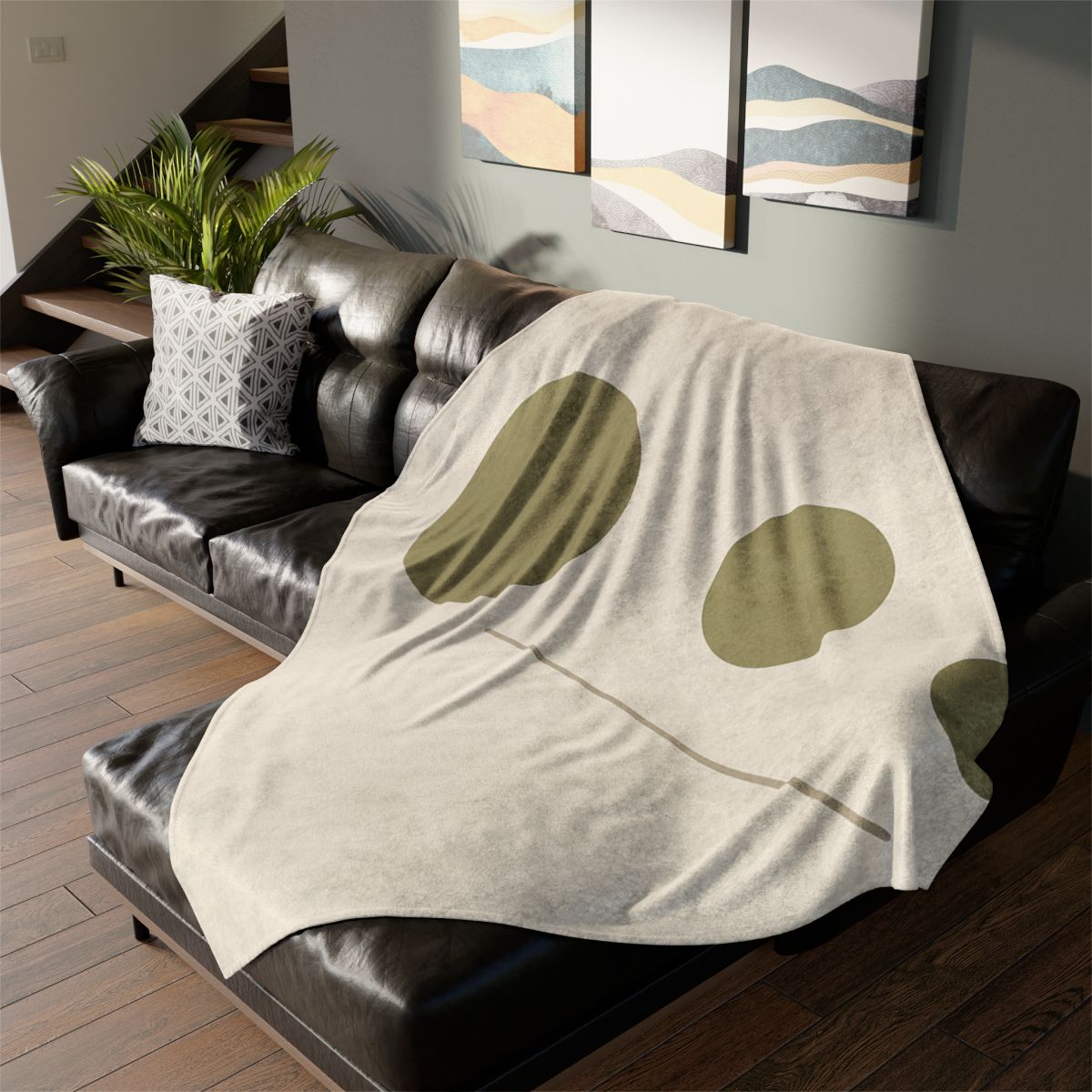 Triad Of Circles With Open Line trendy patterned blankets