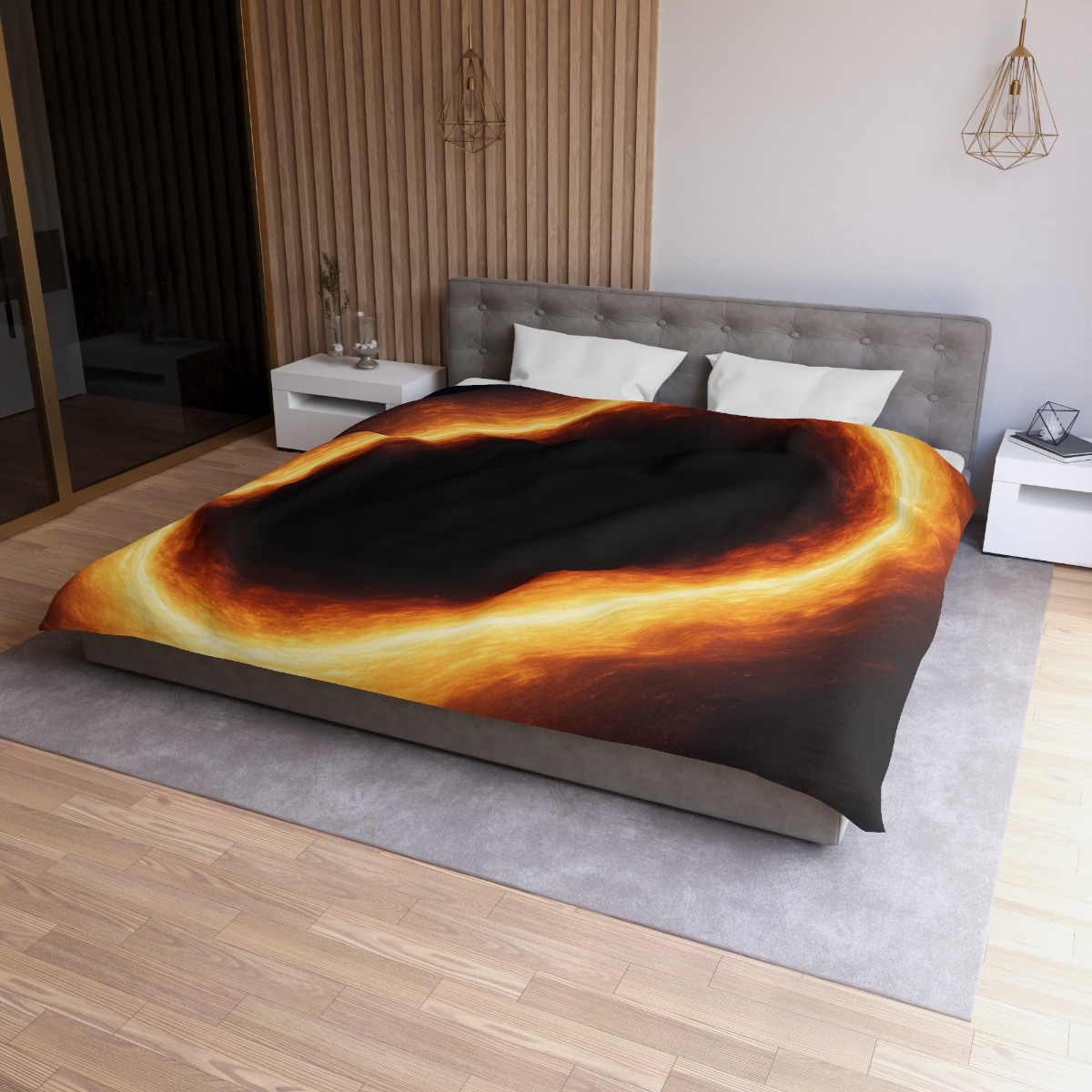Horizon Halo Singularity designer printed duvets