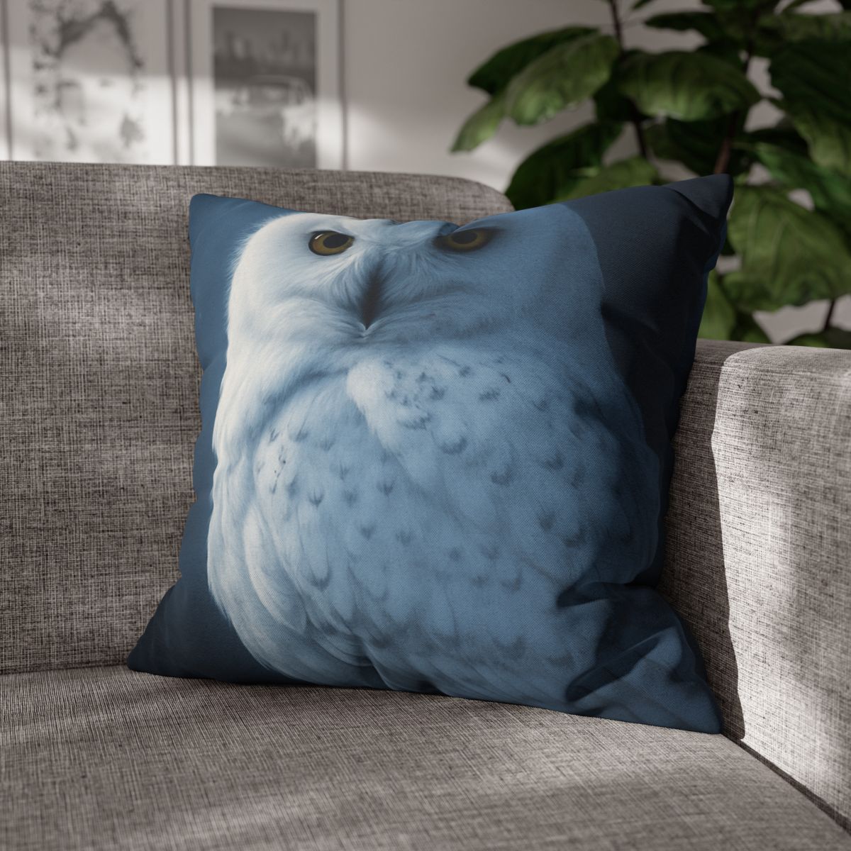 Midnight Watch Snowy Owl stylish decorative pillowcases