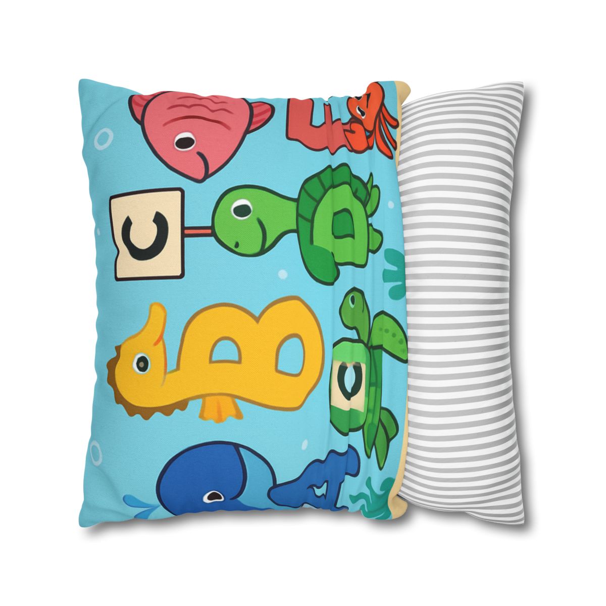 Coral Reef Alphabet Parade personalized pillow covers