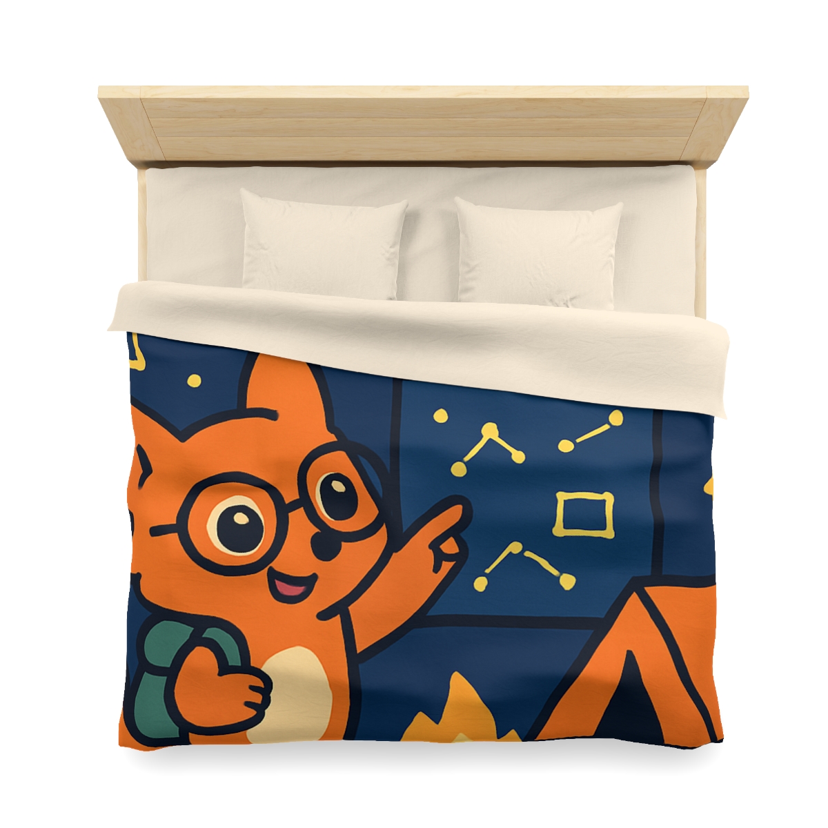 Constellation Camping With Fox Astronomer duvets for gifts