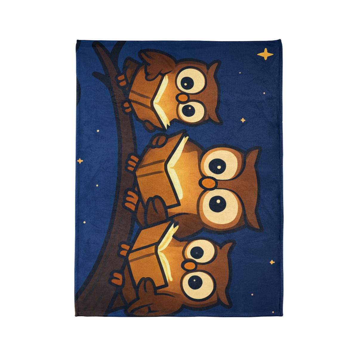 Moonlight Library Of Owls custom blankets