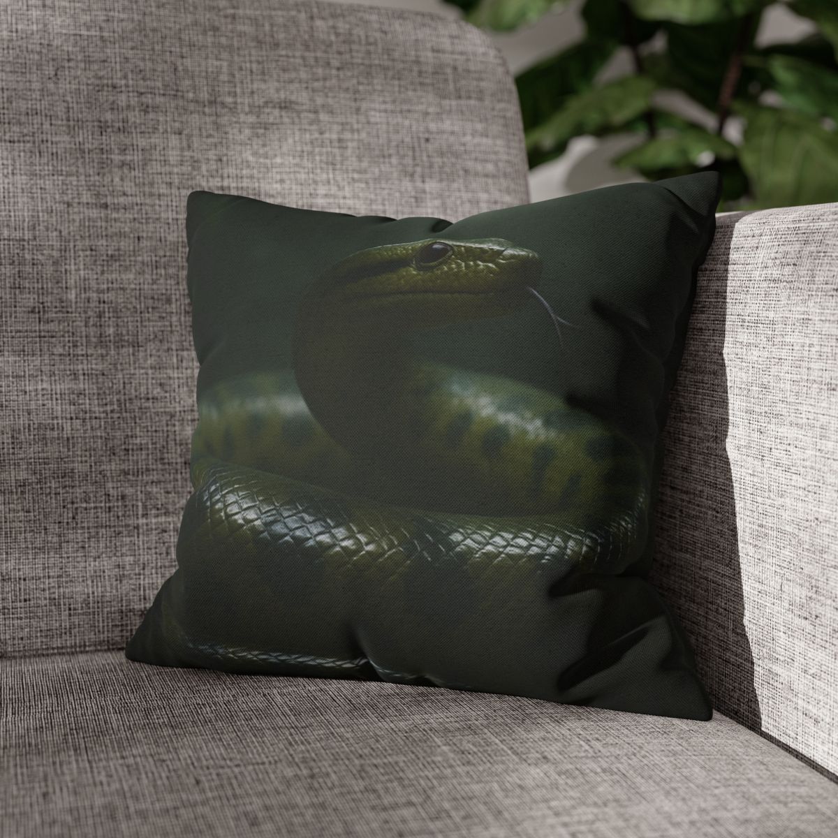 Starlit Coil Green Anaconda comfortable bedding pillow covers