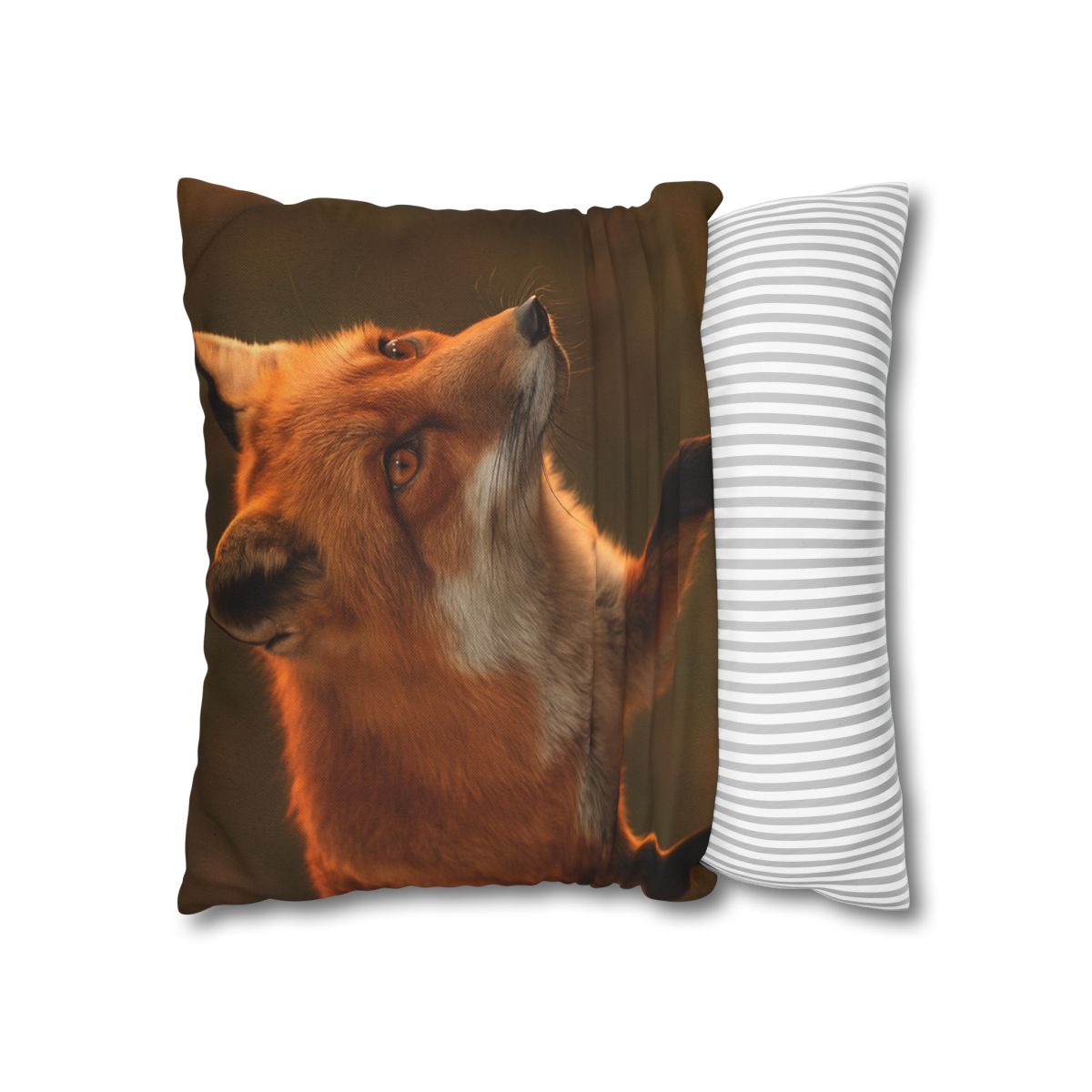 Crimson Whisper Red Fox personalized pillow covers