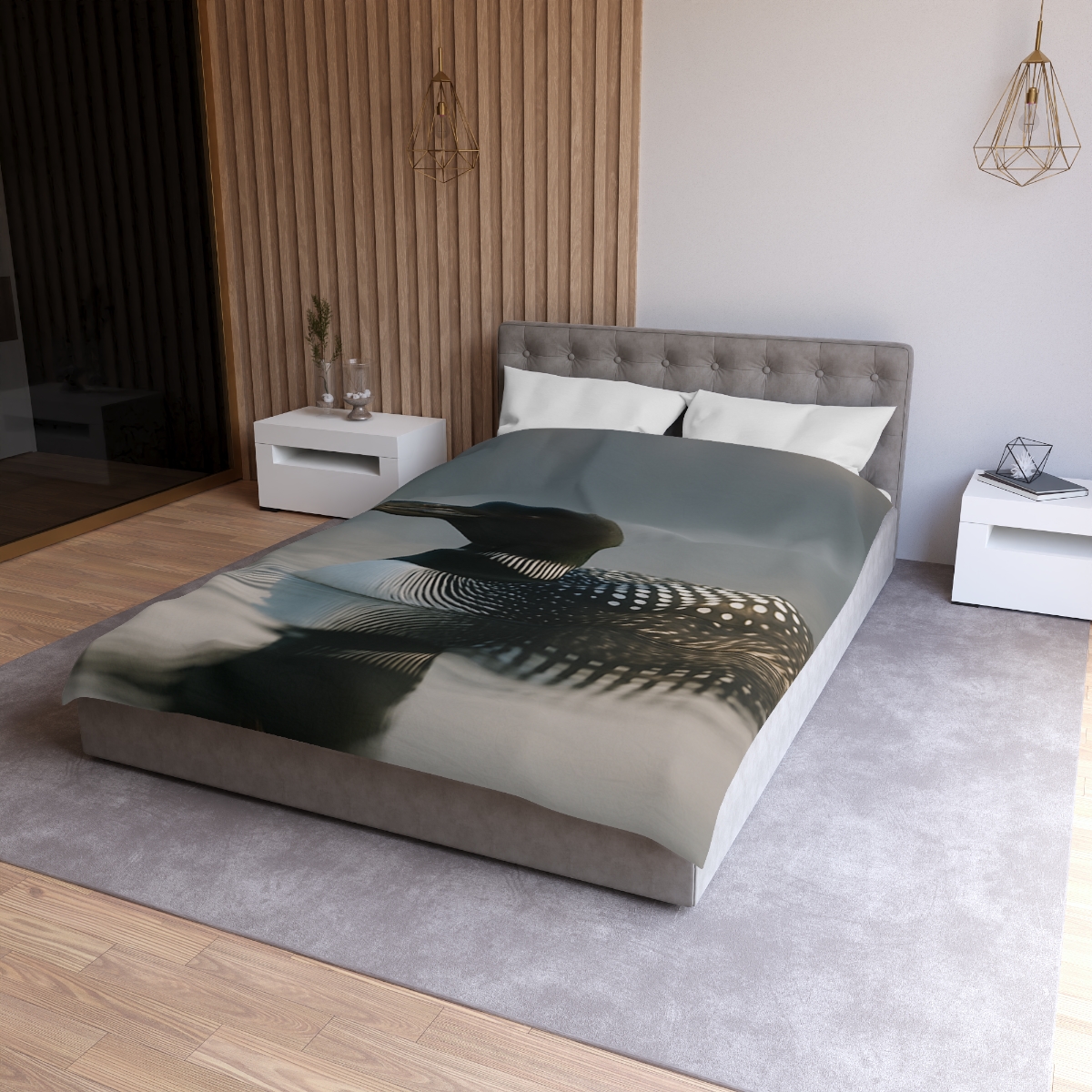 Mirror Calm Common Loon personalized bedding duvets