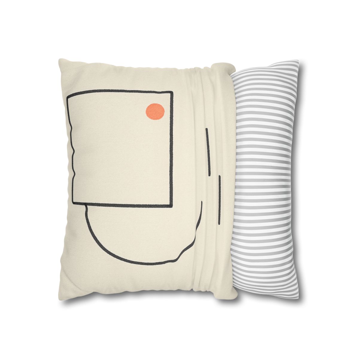 Offset Frame With Leaning Arc soft cotton pillow cases