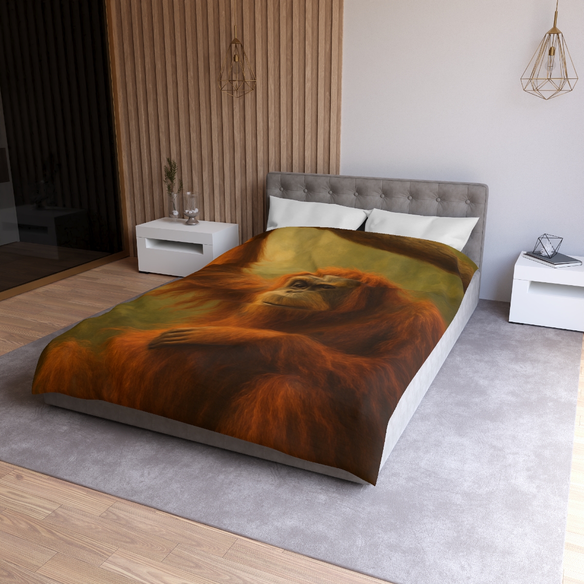 Canopy Sage Orangutan unique patterned duvets