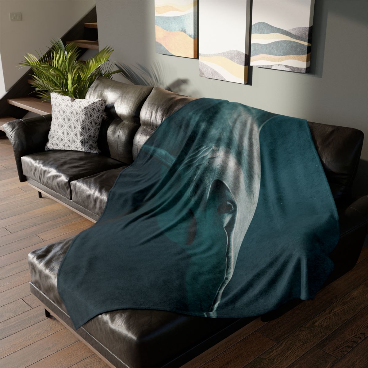 Midwater Silhouette Hammerhead Shark personalized cozy blankets