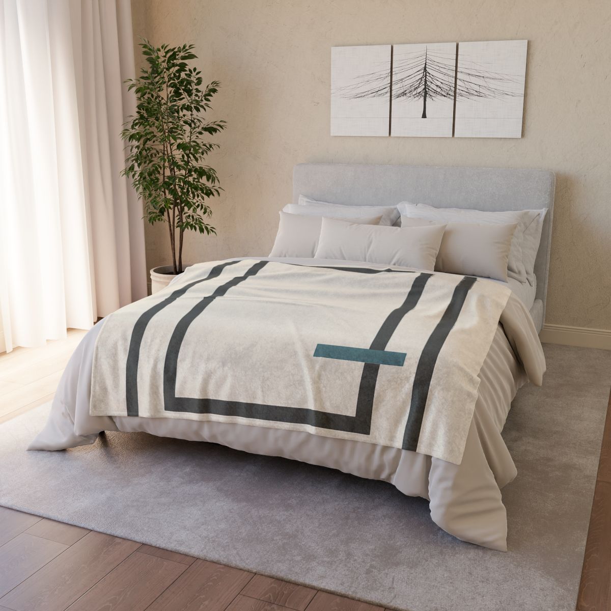 Layered Window Trio decorative home blankets