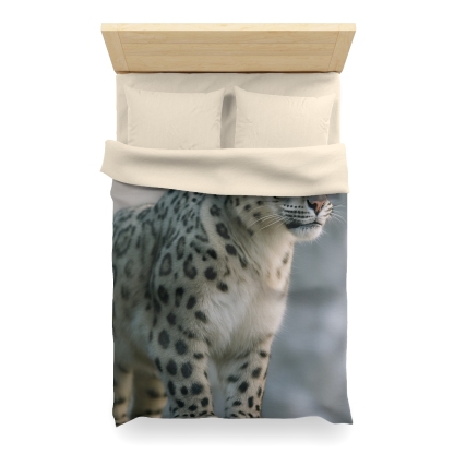 Cliff Phantom Snow Leopard soft comforter duvets