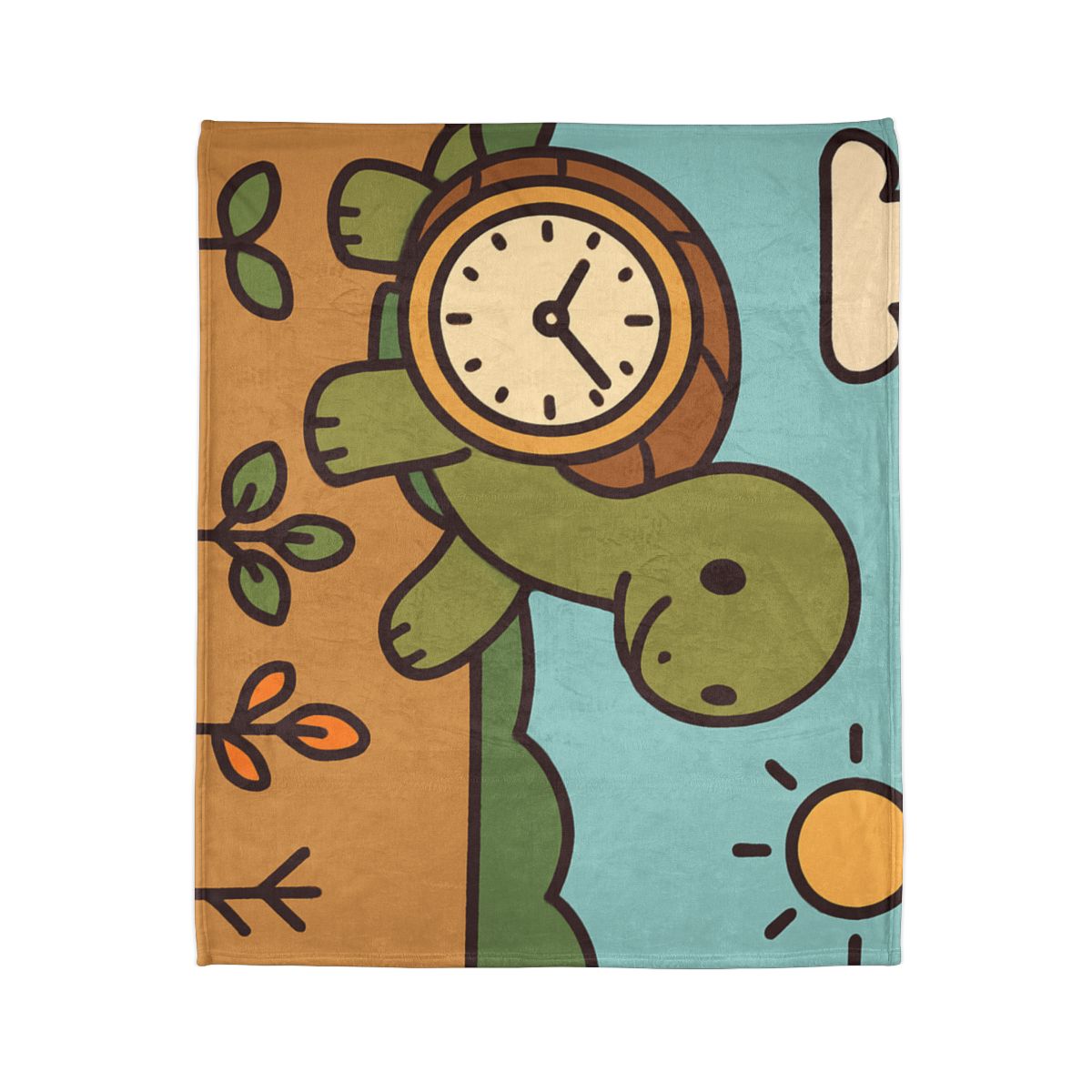 Time Travel Turtle Garden stylish throw blankets