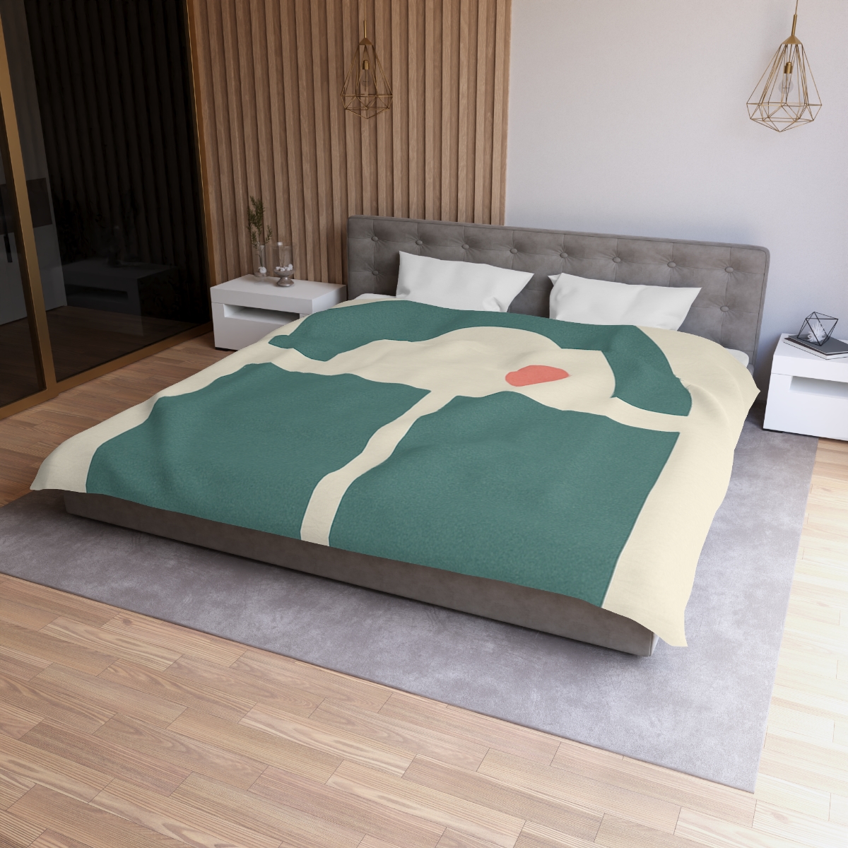 Arc Window Over Twin Blocks soft comforter duvets