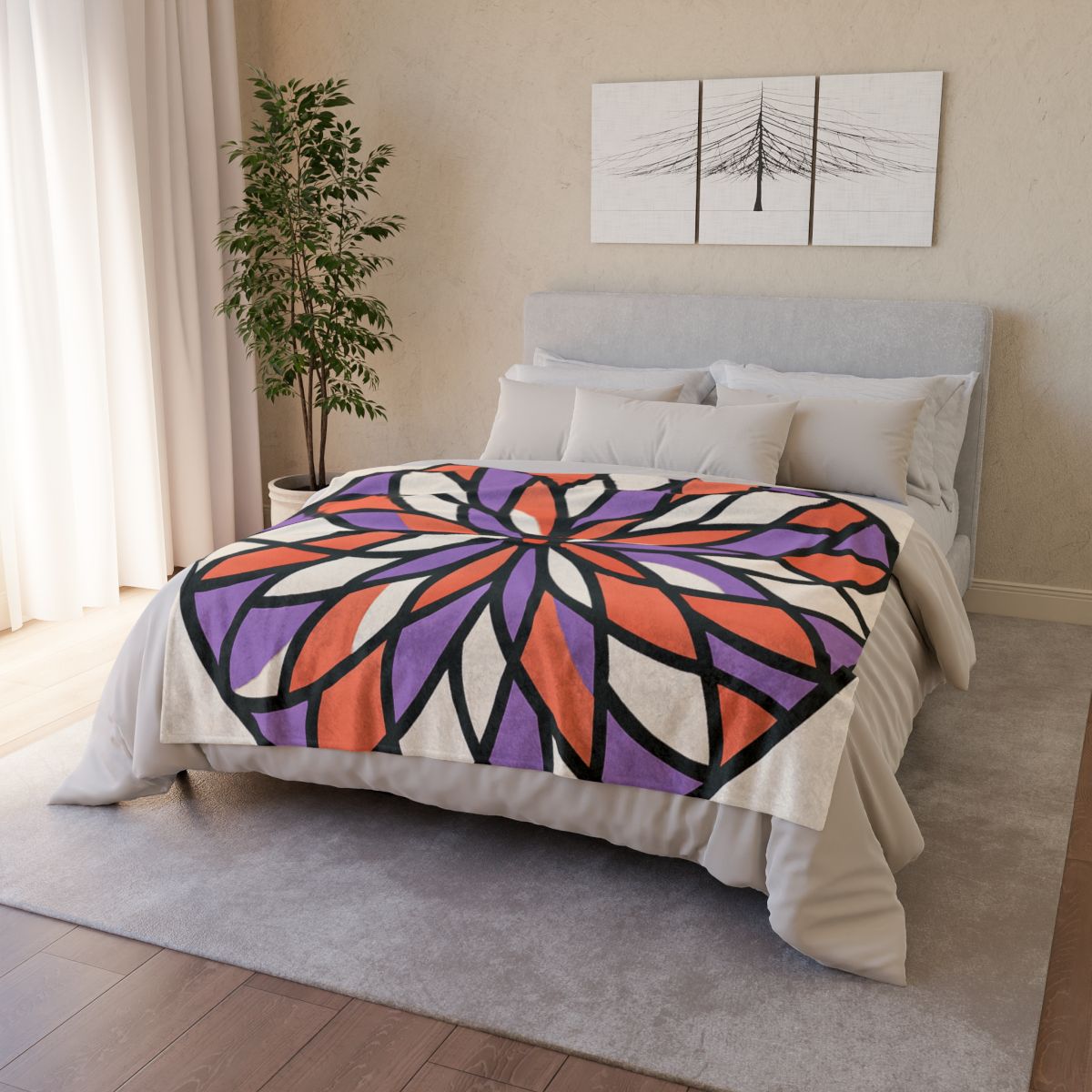 Bloom Shard Kaleidoscope trendy patterned blankets