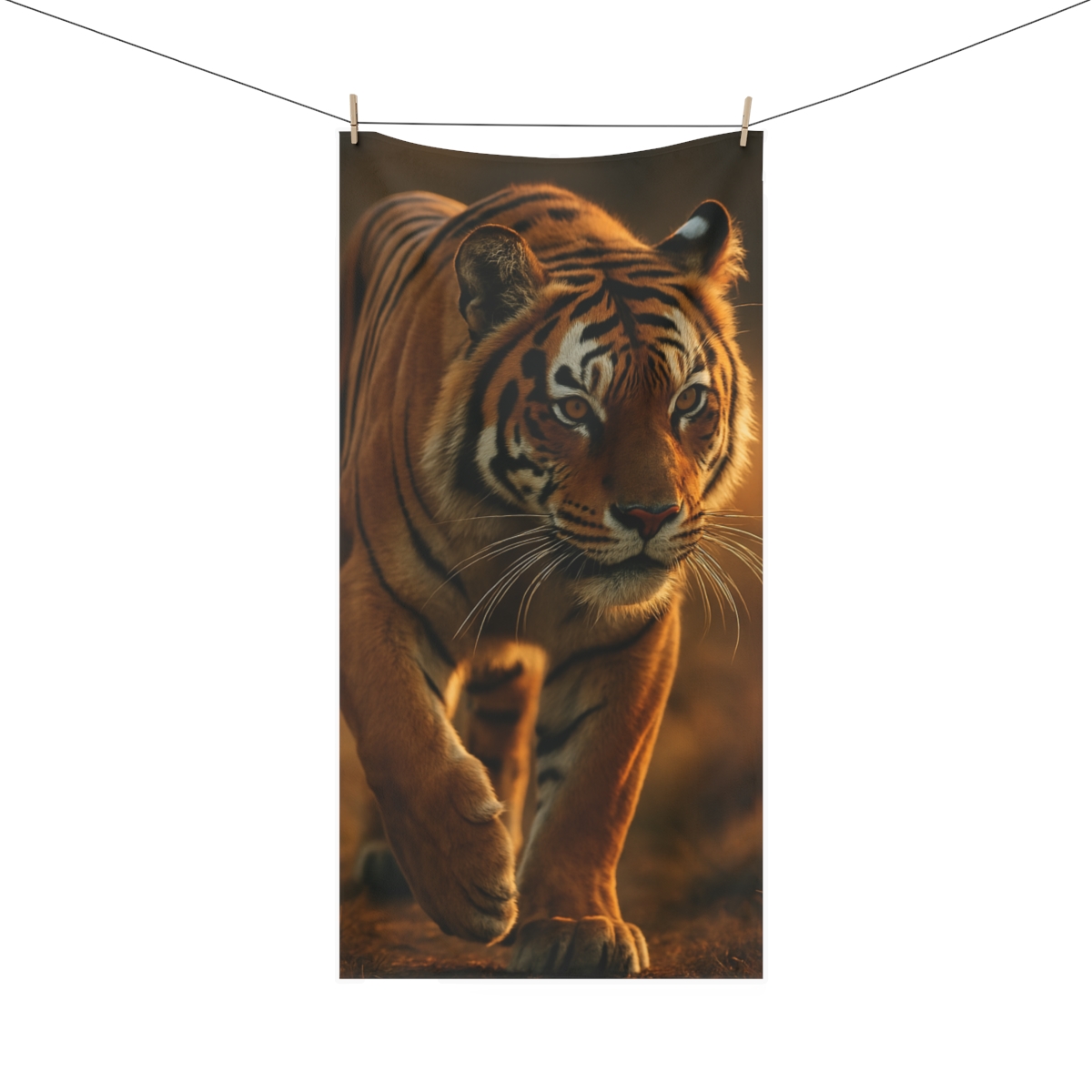 Bengal Tiger Forest Stalker designer printed towels