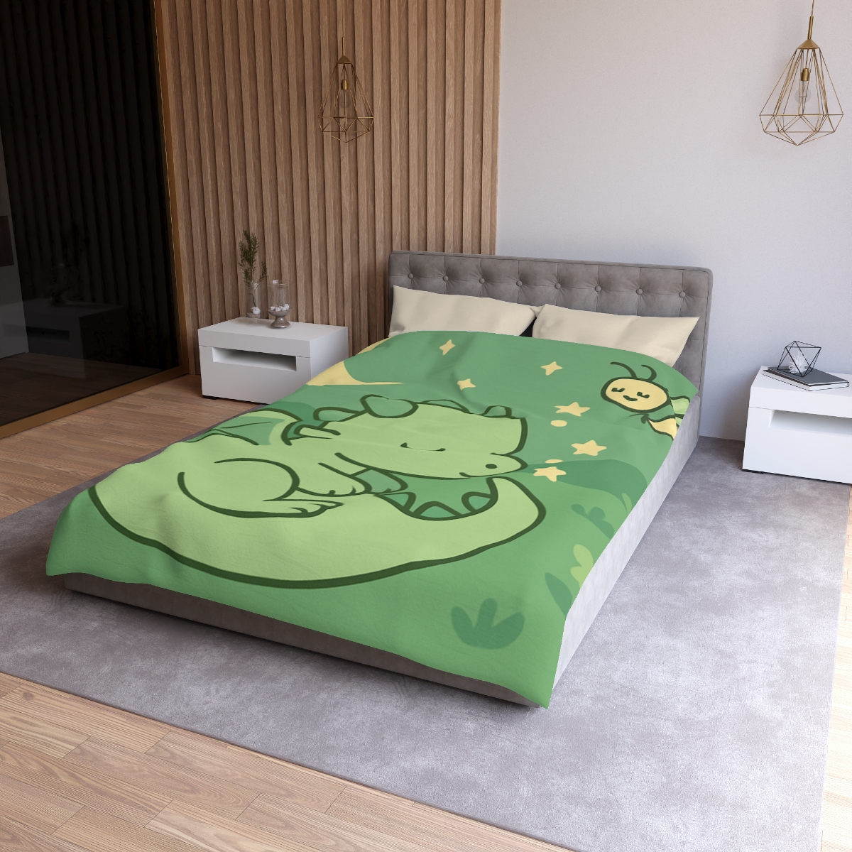 Moonlight Meadow Dragon personalized bedding duvets