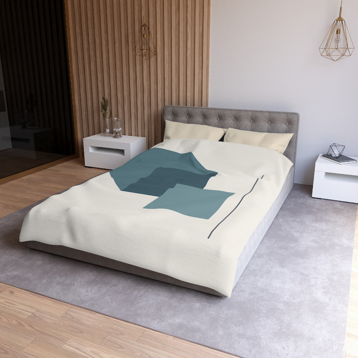 Stepped Rectangle Orbits personalized bedding duvets