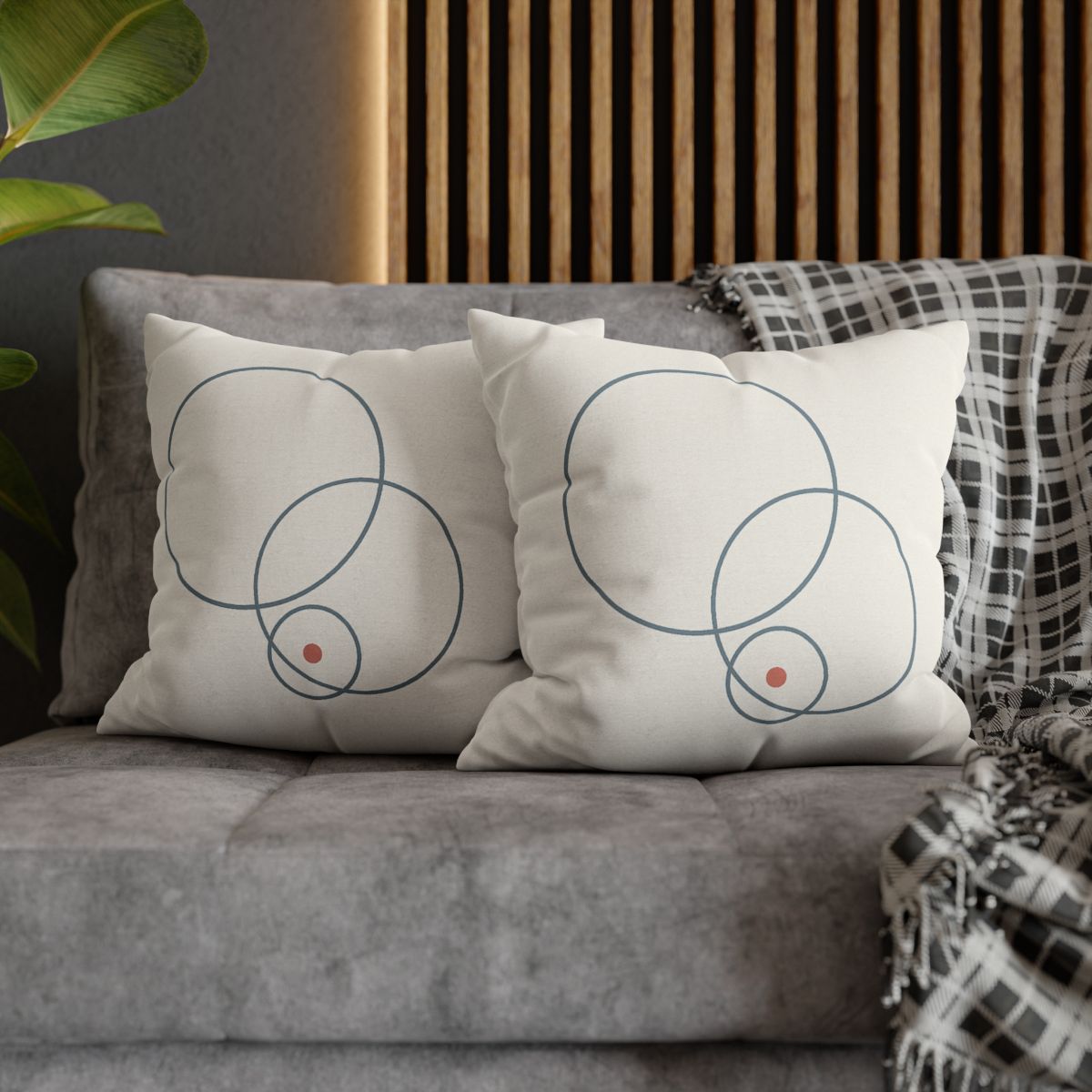 Quiet Orbit Of Three Rings stylish decorative pillowcases