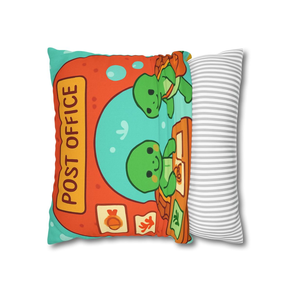 Coral Reef Post Office Run By Sea Turtles soft cotton pillow cases