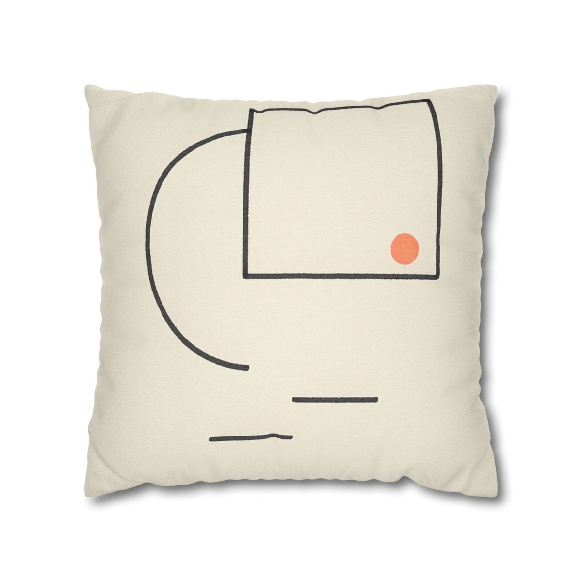 Offset Frame With Leaning Arc soft cotton pillow cases