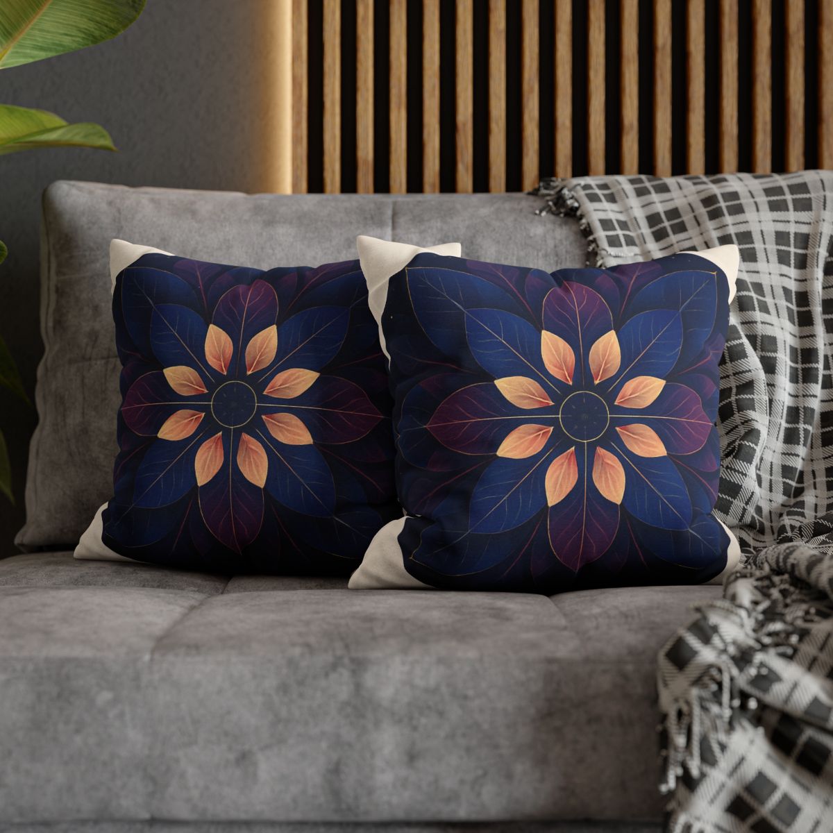 Petal Prism Mandala custom pillow cases