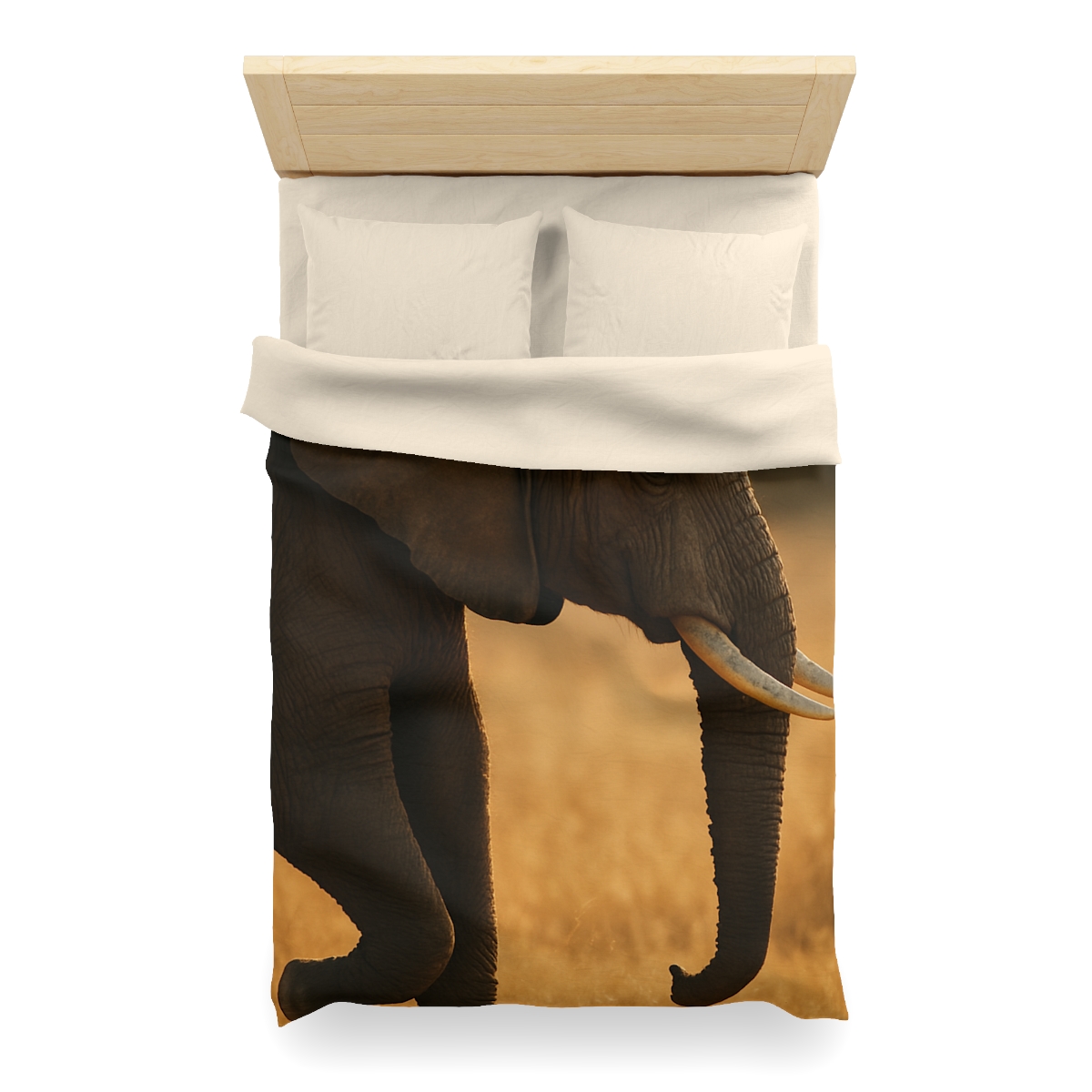 Gilded Horizon African Elephant unique patterned duvets