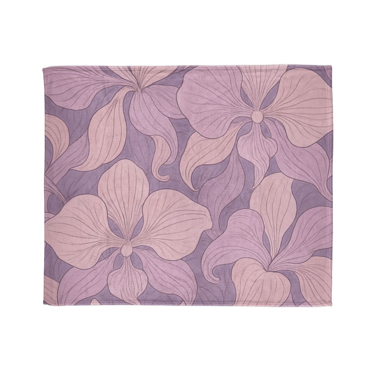 Orchid Veil Pattern personalized cozy blankets