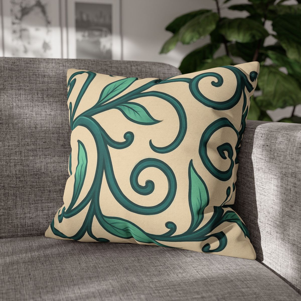 Curling Tendril Frieze custom pillow cases