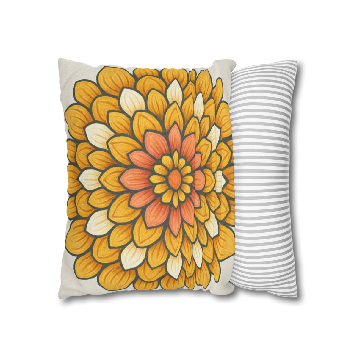 Floret Burst Mandala custom pillow cases