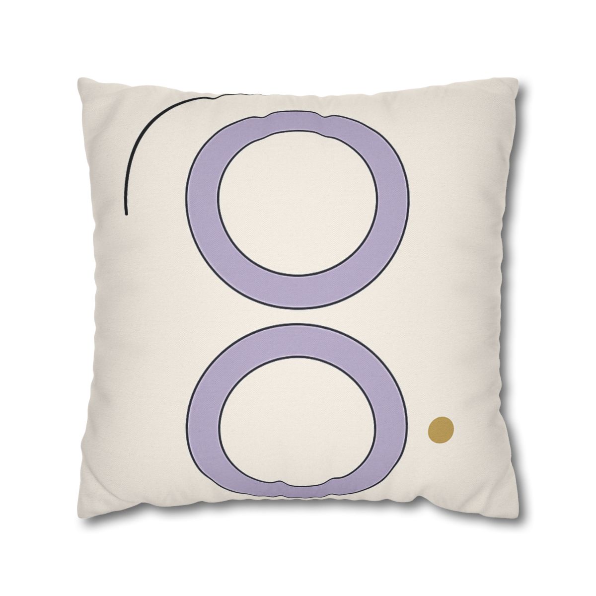 Arc Corner With Paired Rings personalized pillow covers