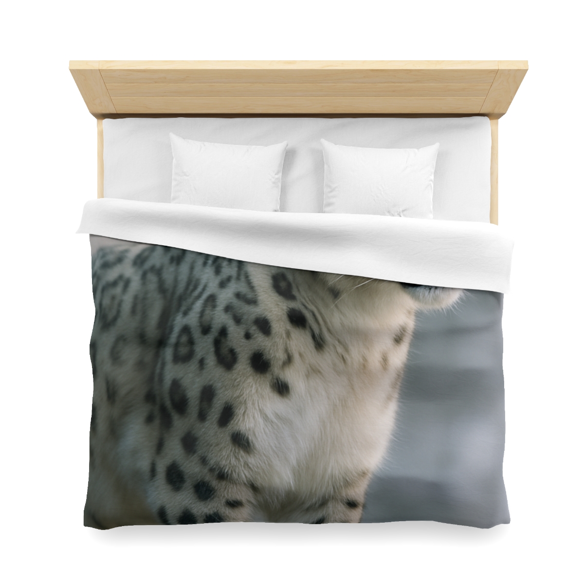 Cliff Phantom Snow Leopard soft comforter duvets