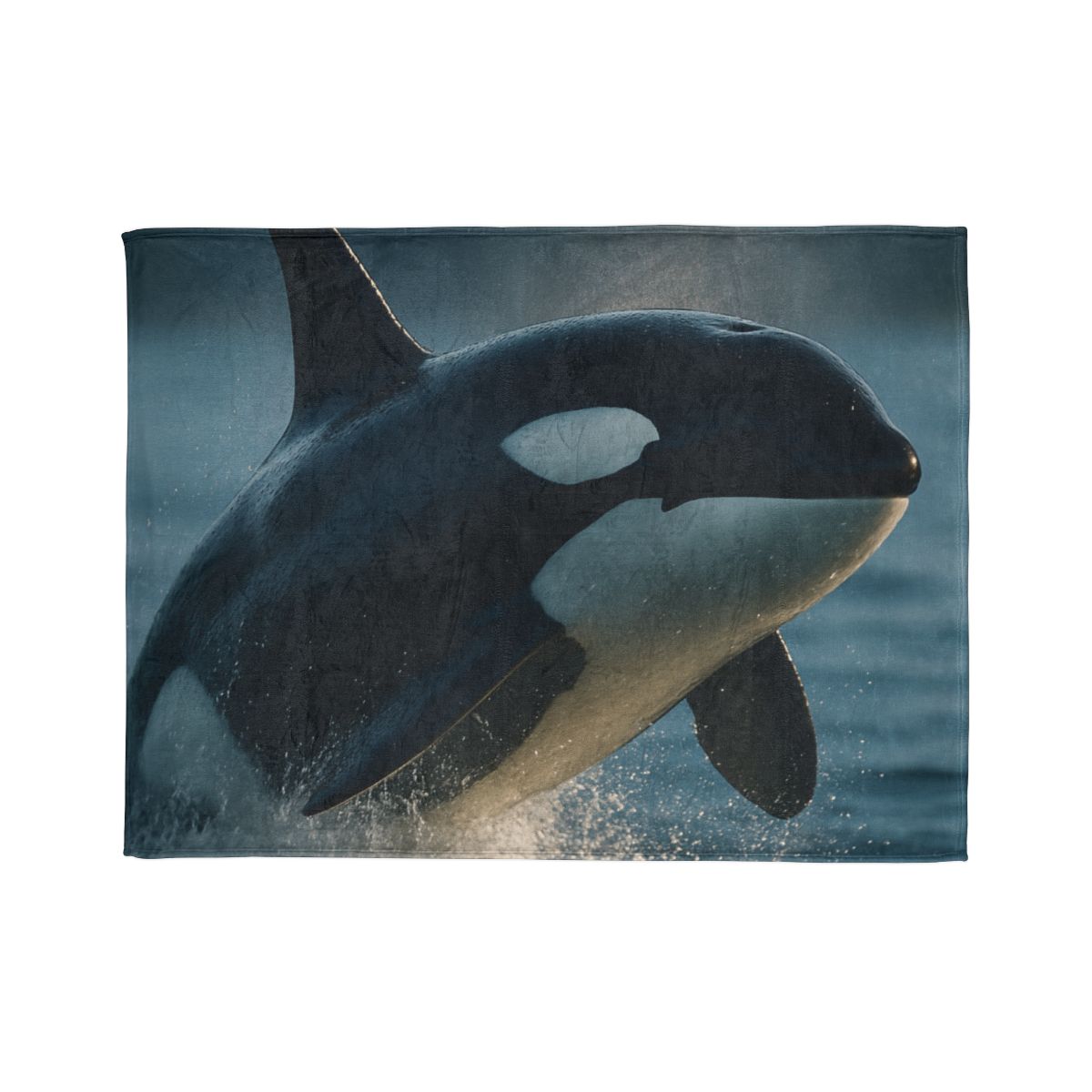 Abyss Glide Orca stylish throw blankets