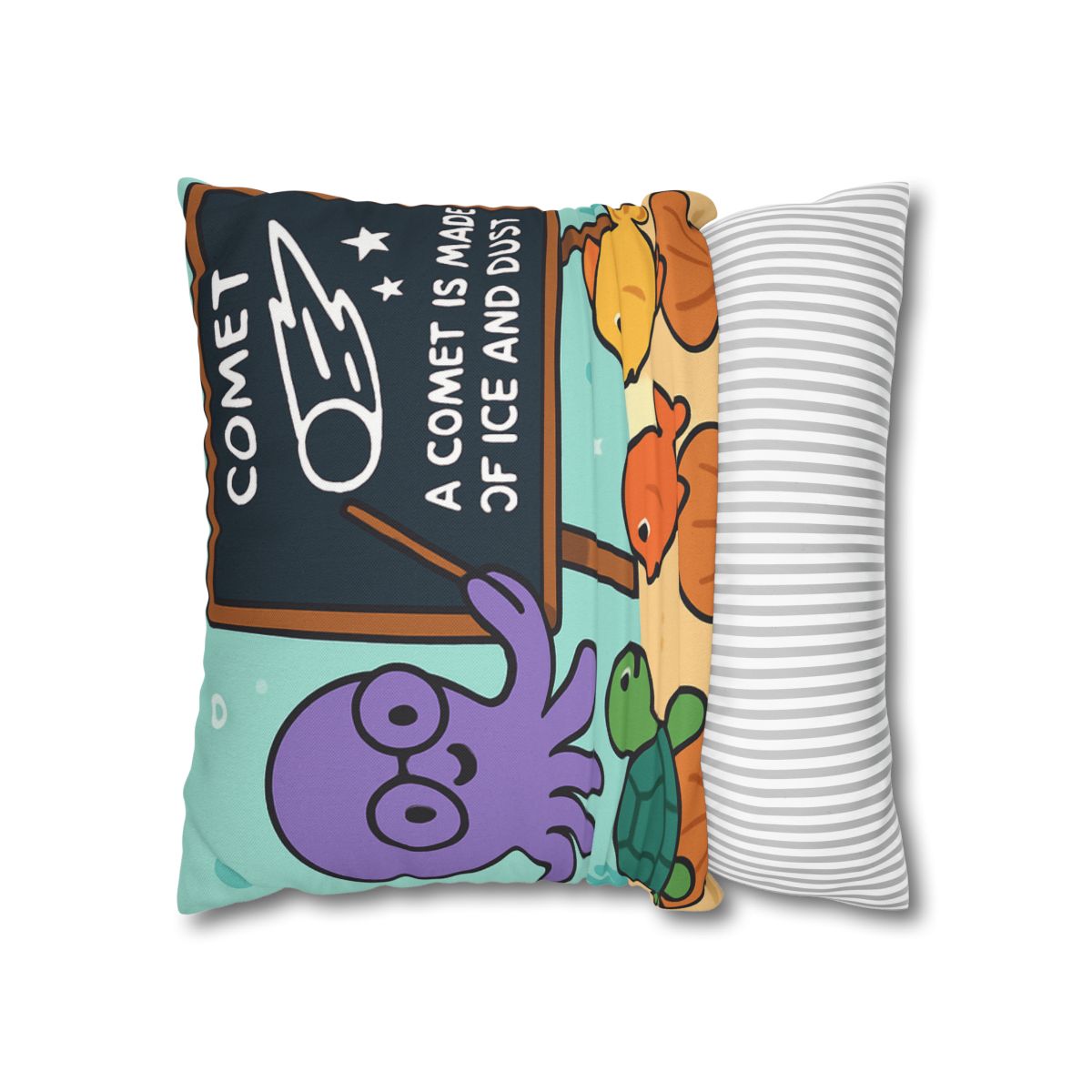 Comet Classroom With Professor Octopus soft cotton pillow cases