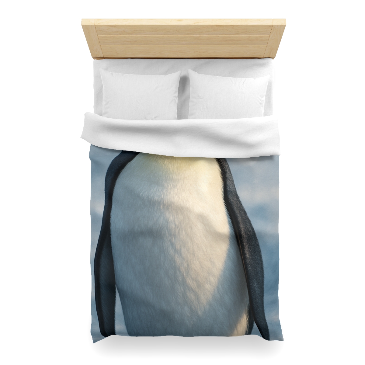 Frost Halo Emperor Penguin personalized bedding duvets