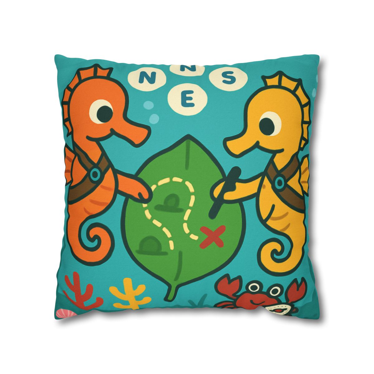 Underwater Map Makers The Seahorse Scouts custom pillow cases