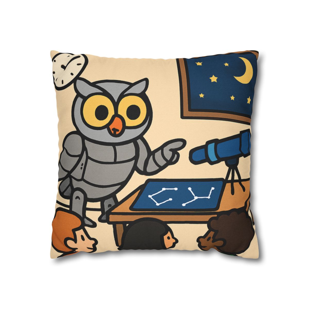 Robot Owl Telescope Workshop personalized pillow covers